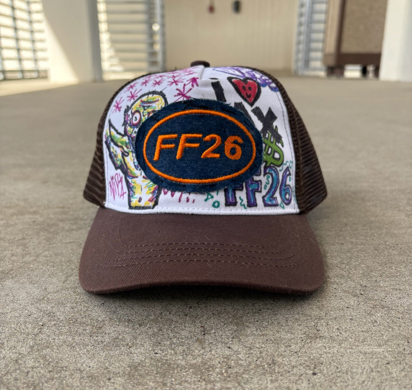1/1 Hand Stitched Denim Patch Trucker Hat