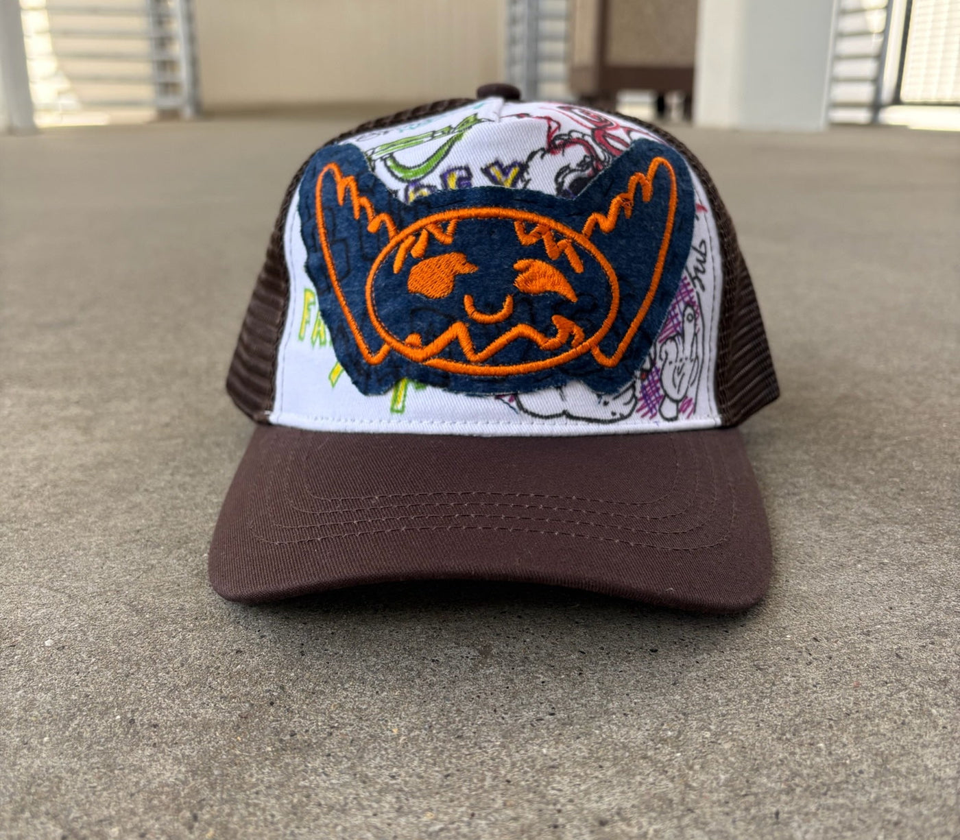 1/1 Hand Stitched Denim Patch Trucker Hat