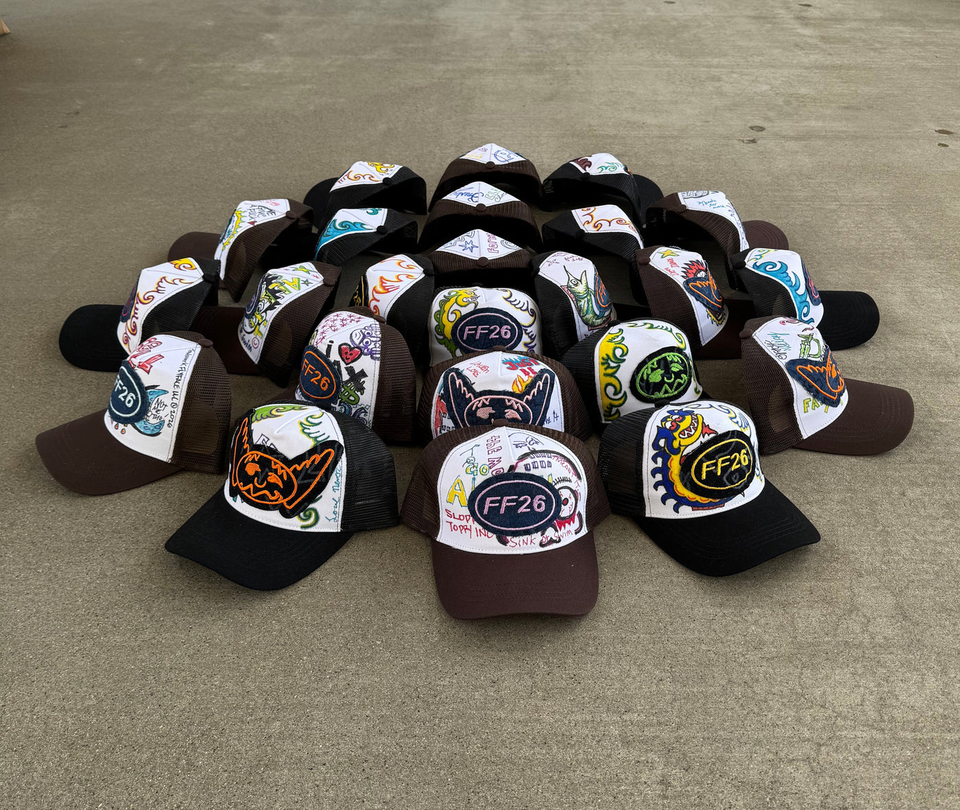1/1 Hand Stitched Denim Patch Trucker Hat