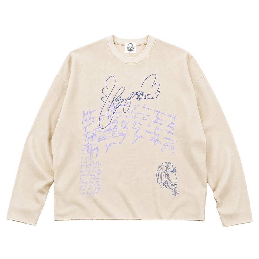 Golden Lunch, Vintage Boxy Raw Waffle Long Sleeve