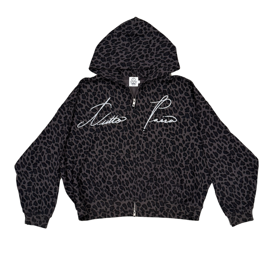Tutto Passa, Leopard Print Waffle Zip