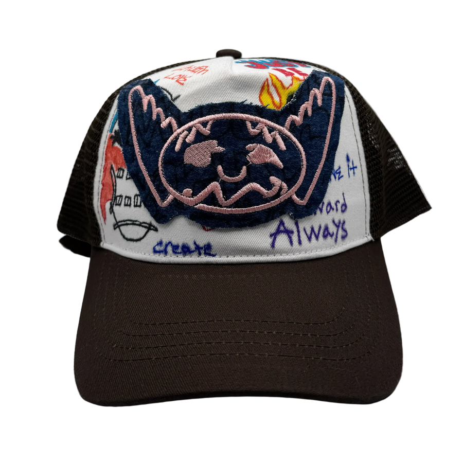 1/1 Hand Stitched Denim Patch Trucker Hat