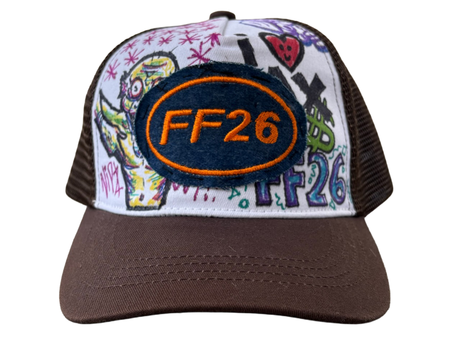 1/1 Hand Stitched Denim Patch Trucker Hat