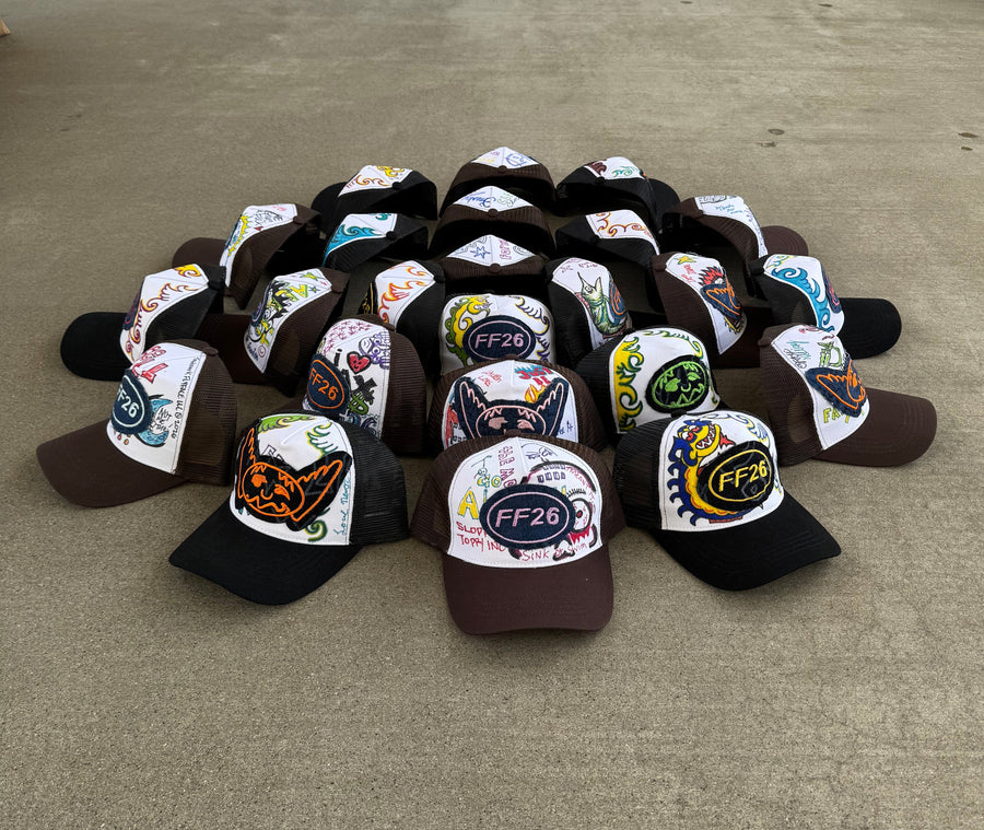1/1 Hand Stitched Denim Patch Trucker Hat