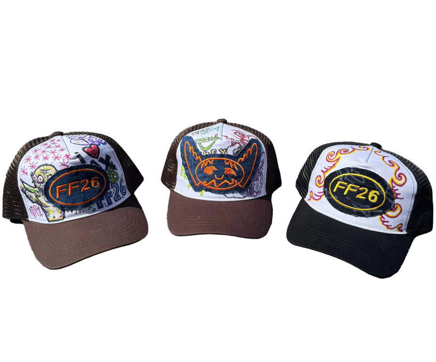 1/1 Hand Stitched Denim Patch Trucker Hat