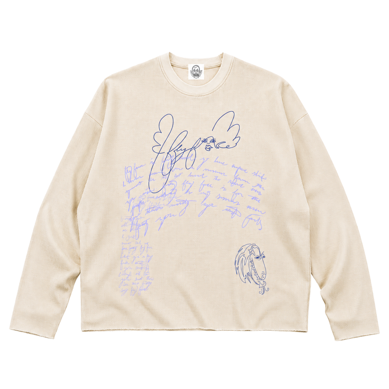 Golden Lunch, Vintage Boxy Raw Waffle Long Sleeve