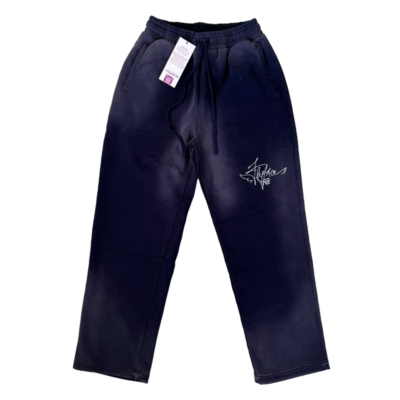 Swerve, Sun Fade Raw Edge Straight-Leg Sweatpants