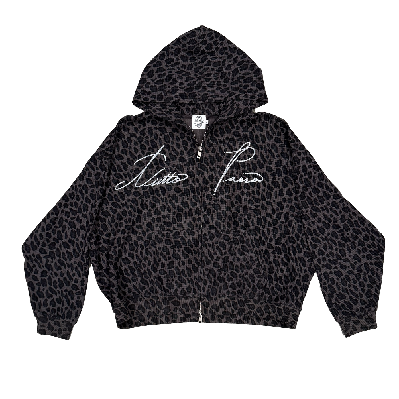 Tutto Passa, Leopard Print Waffle Zip