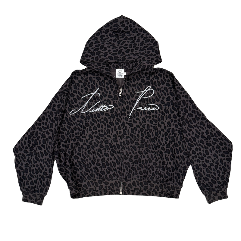 Tutto Passa, Leopard Print Waffle Zip