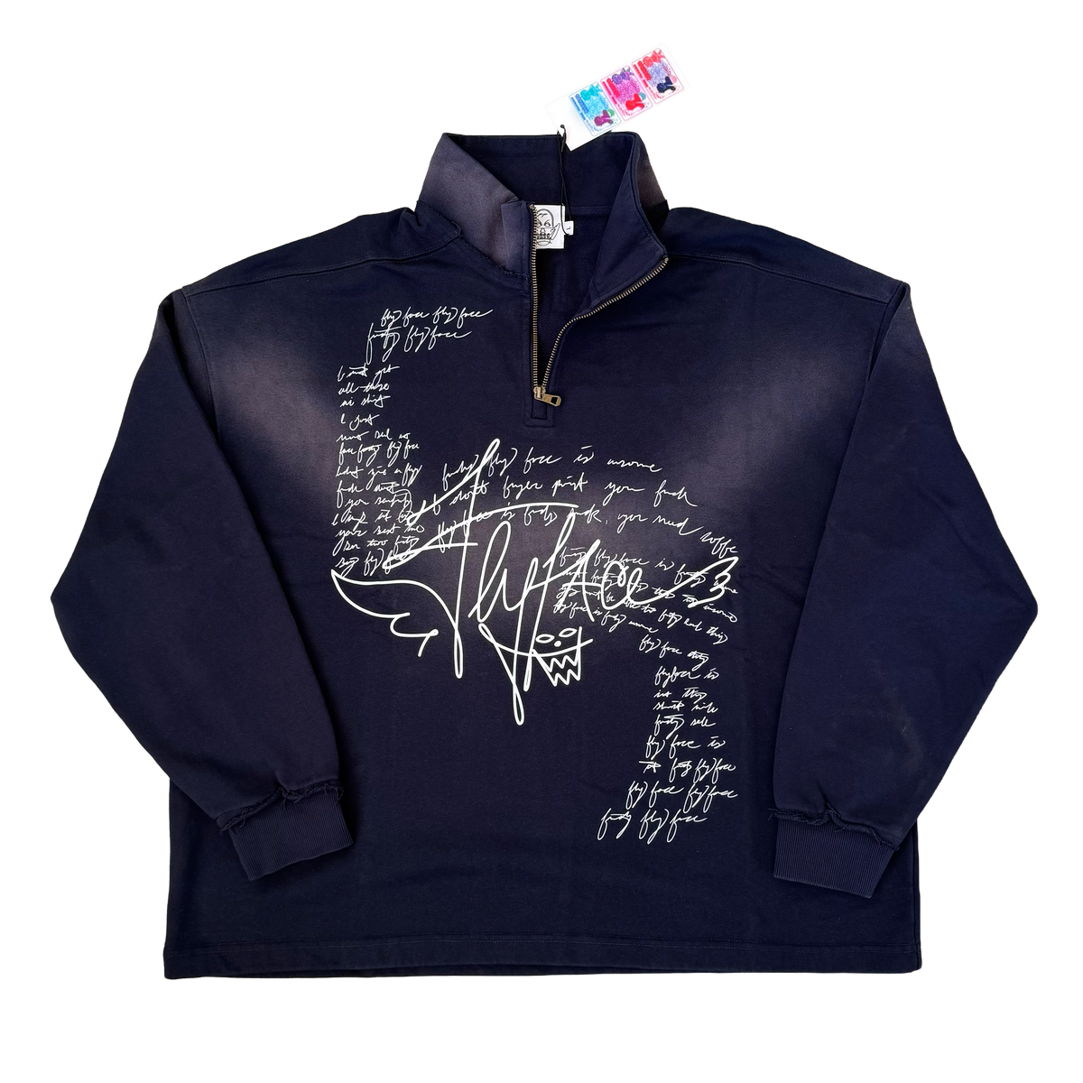 Swerve, Sun Fade Raw Edge Quarter-Zip